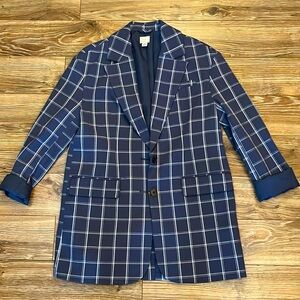 a new day Oversized Blazer Blue and White Women’s XS